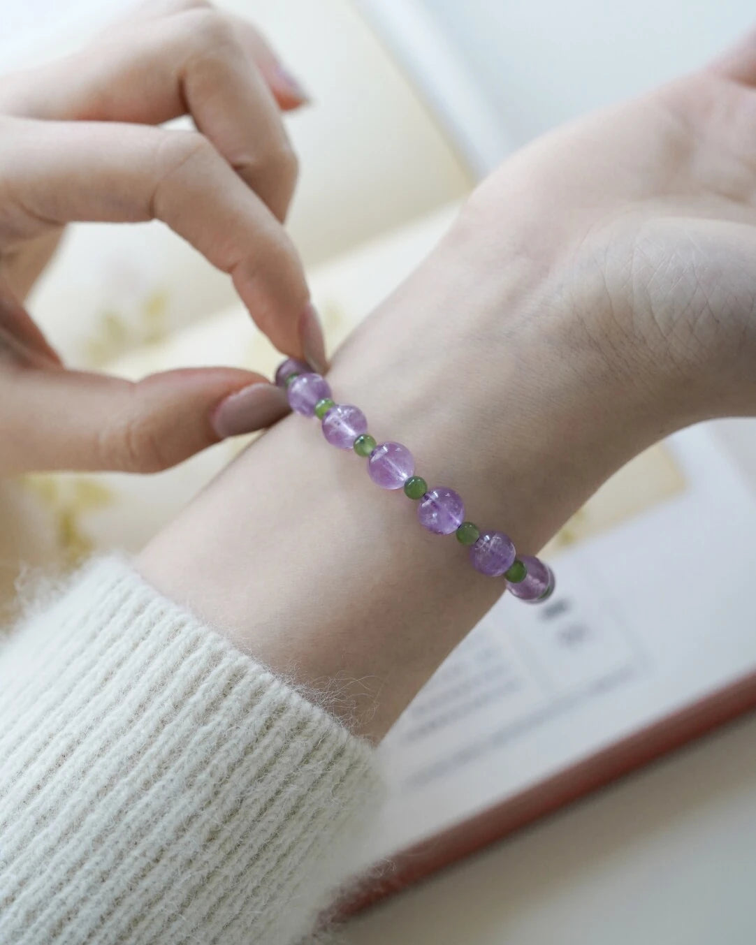 Lavender Jade Harmony Bracelet