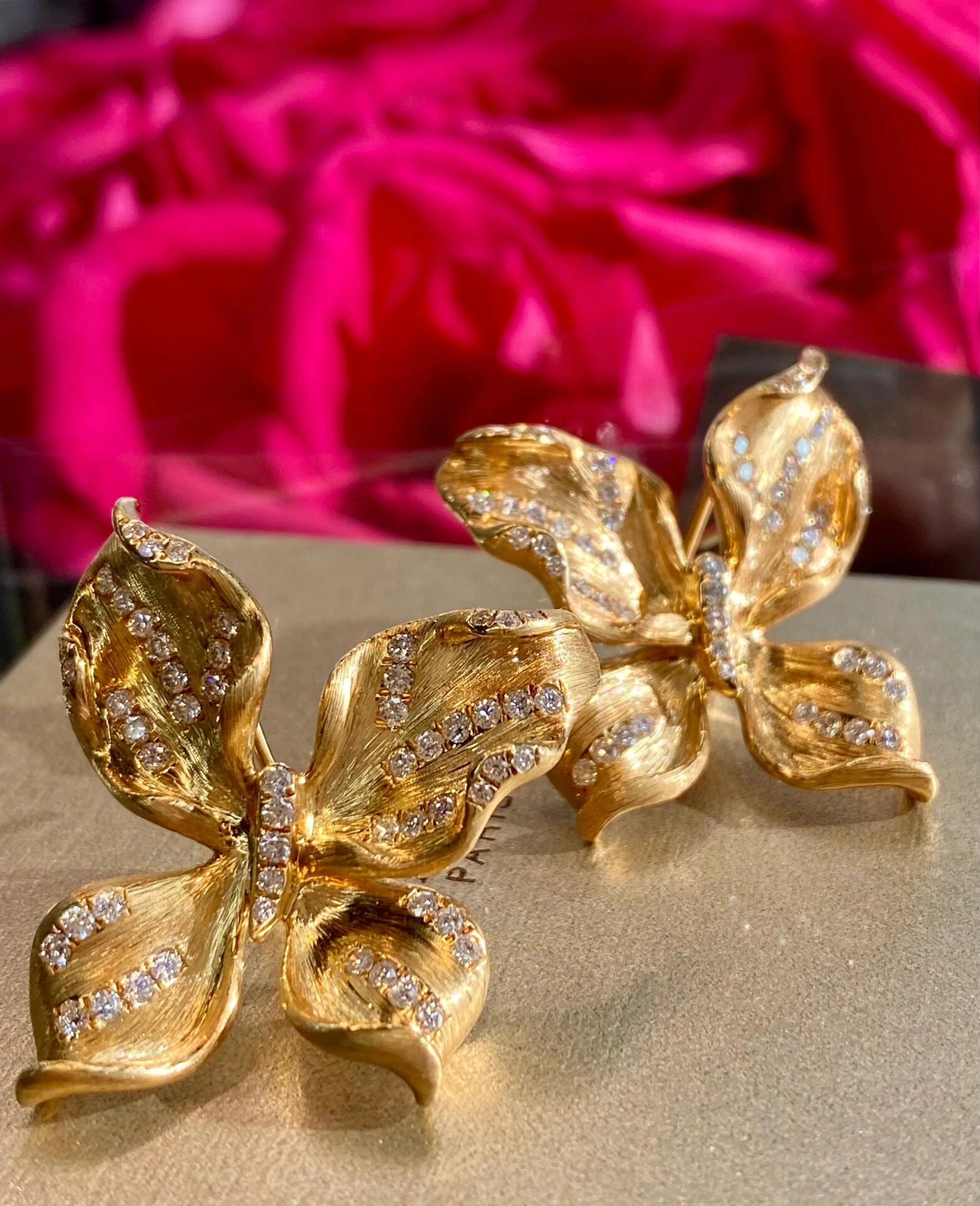 Brushed Butterfly Stud Earrings