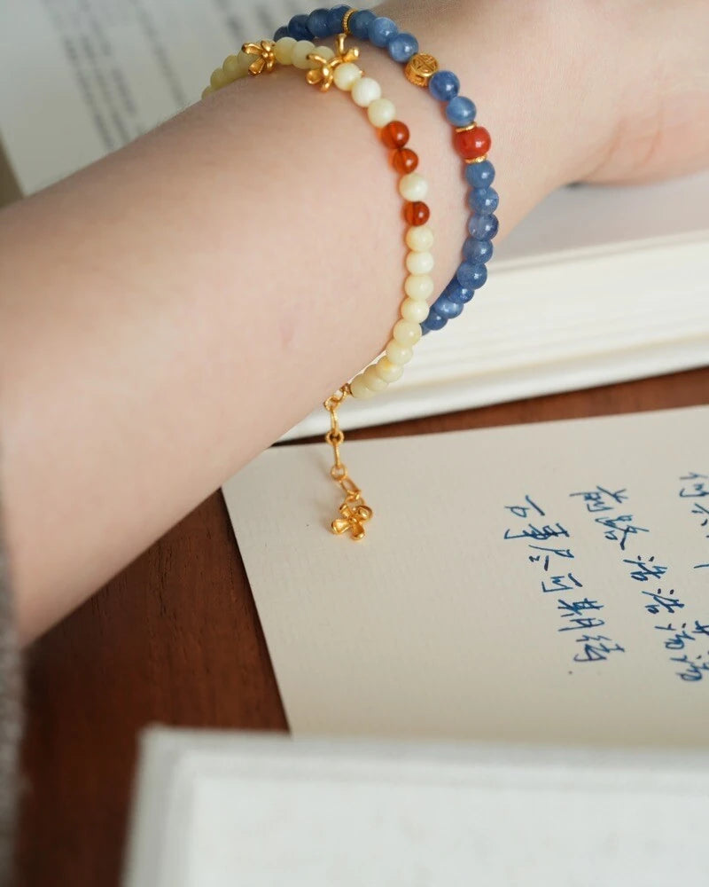 Sun & Cloud Amber Bracelet