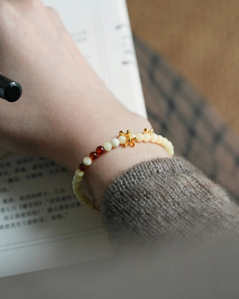 Sun & Cloud Amber Bracelet