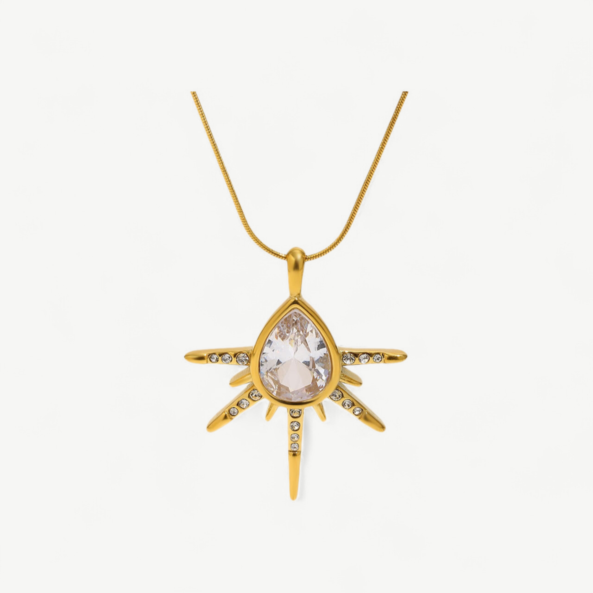 Teardrop Sunburst Necklace