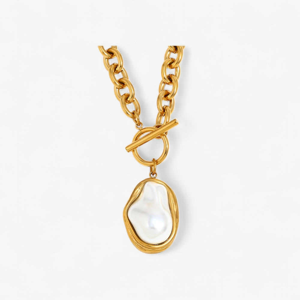 Baroque Pearl Toggle Necklace