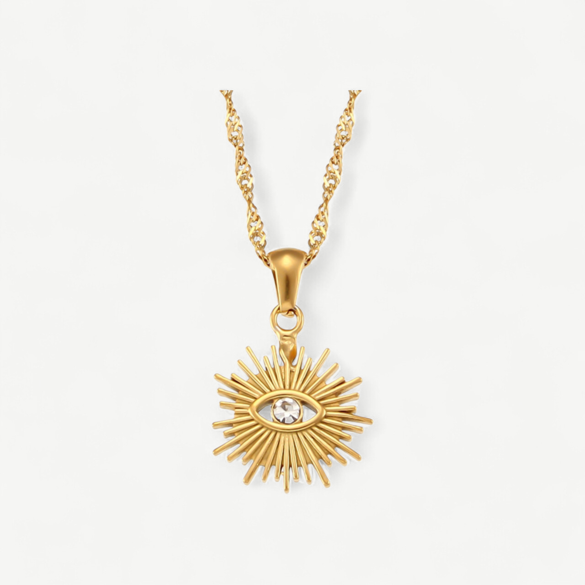 Sunburst Evil Eye Necklace